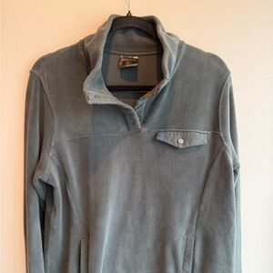 Men’s 32 Degrees Gray Fleece Jacket with Snap Buttons Medium